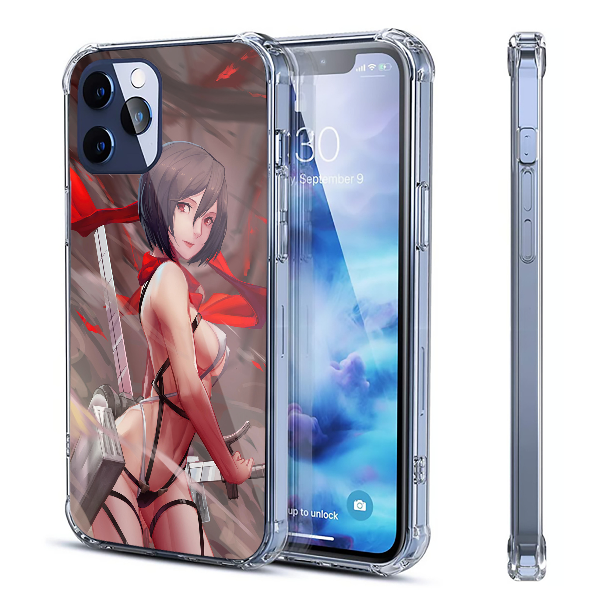 （画像用） 進撃の巨人 Attack on Titan 【iPhone 12シリーズ対応】透明スマホケース（クリアソフトケース）